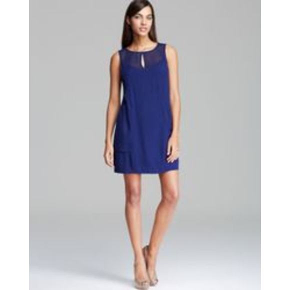 Ella Moss Dresses & Skirts - Ella Moss Navy Blue Stella Mesh Shift Dress